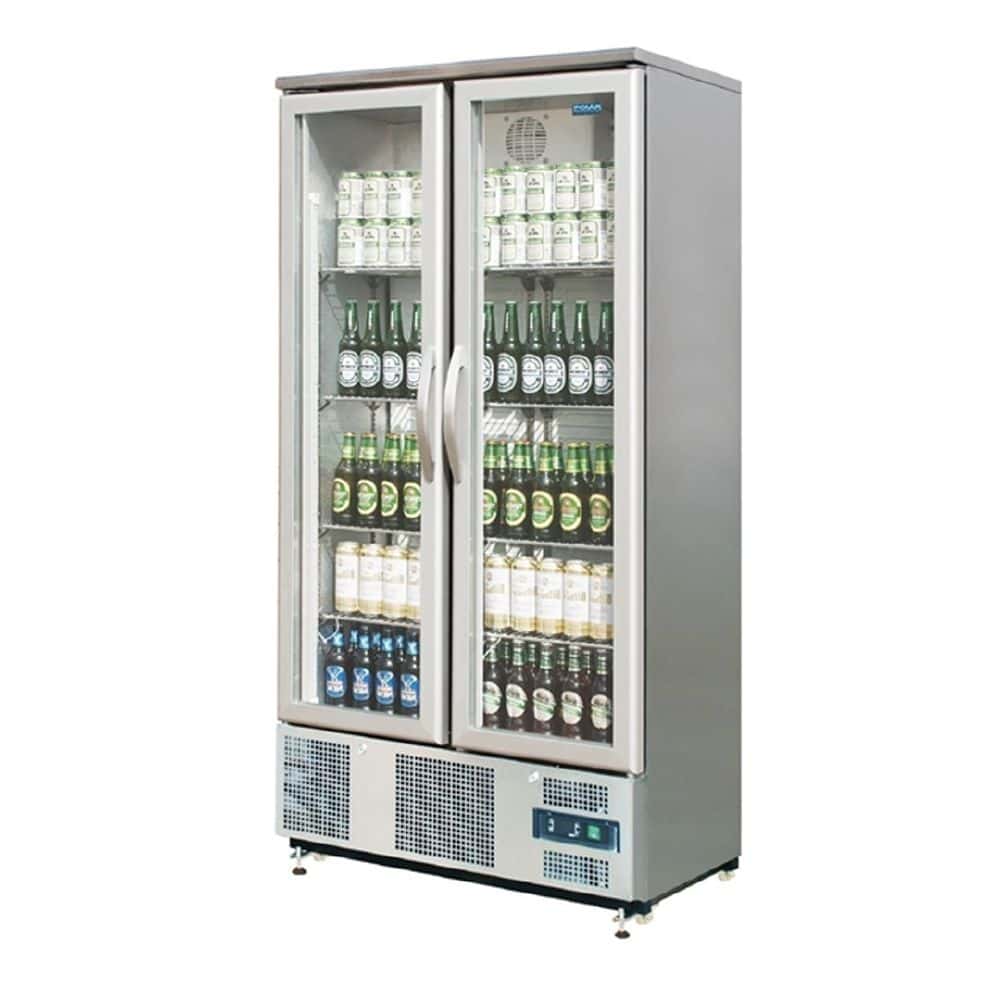 Polar G-Series Double Door Upright Back Bar Fridge Hinged 490Ltr 230V 201W 2.2A