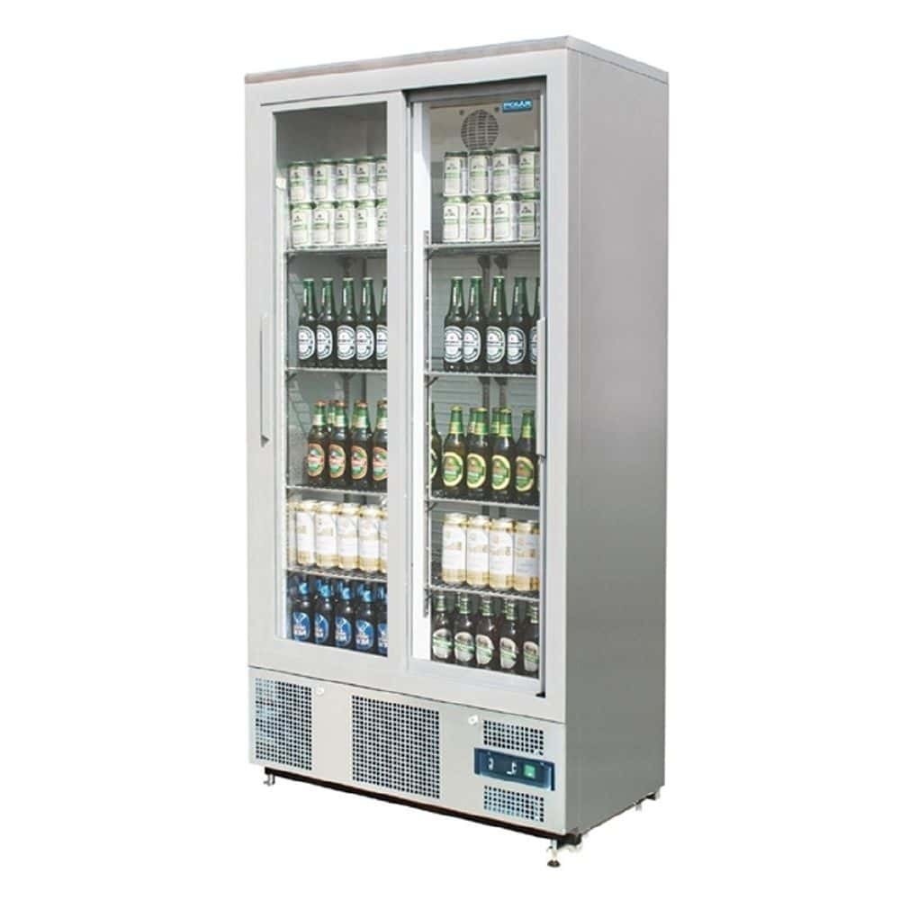 Polar G-Series Double Door Upright Back Bar Fridge Sliding 490Ltr 230V 201W 2.2A