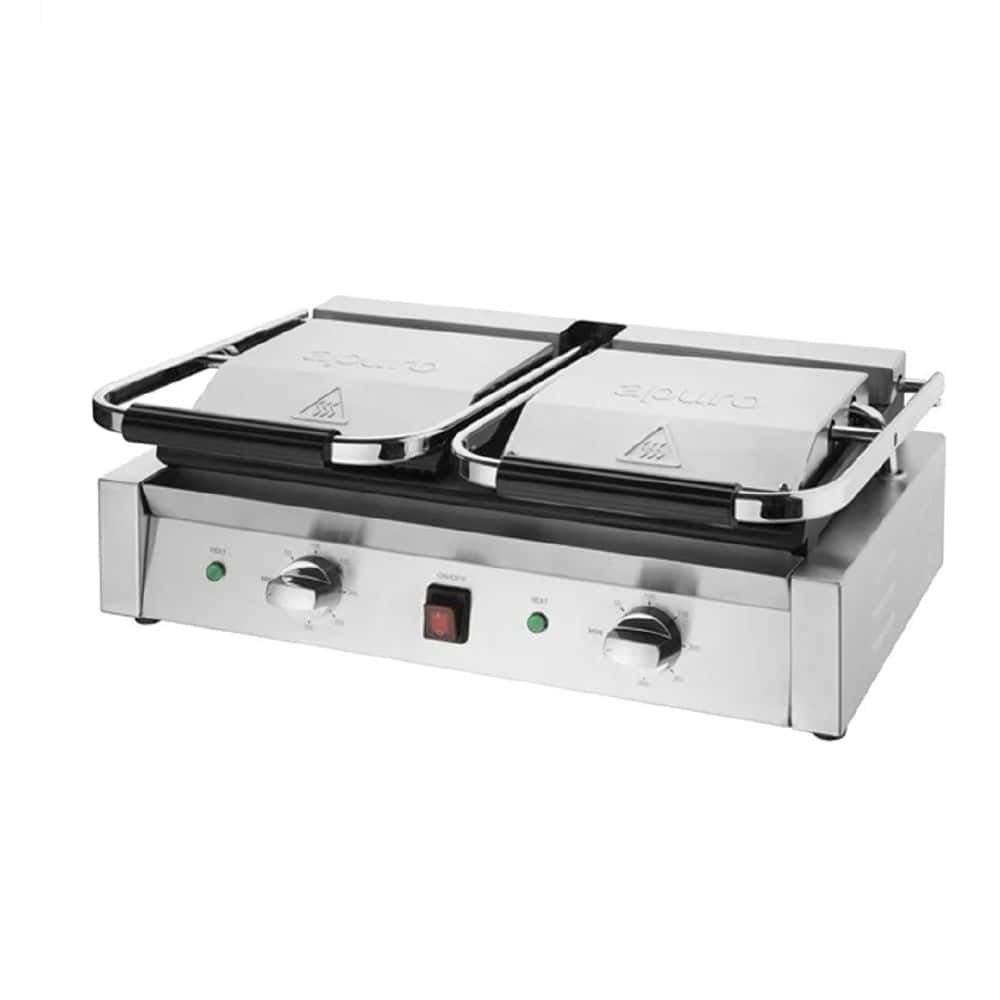 Apuro Bistro Contact Grill 570x310x200mm 2.9kw 15amp Double Plate - Flat/Flat