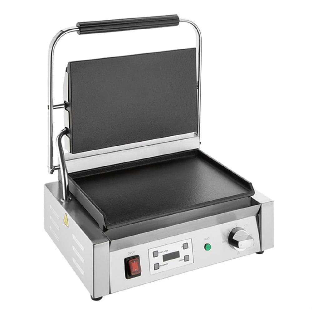 Apuro Contact Grill 430x310x200mm 2.5kw 10.8a Extra Large Single Plate - Flat/Flat