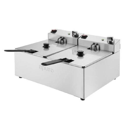 Apuro Double Fryer 2x5000ml 2x2.2kw 2x10amp