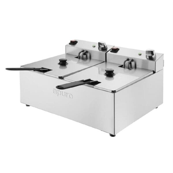 URCU619A Apuro Double Fryer 2x5000ml 2x2.2kw 2x10amp