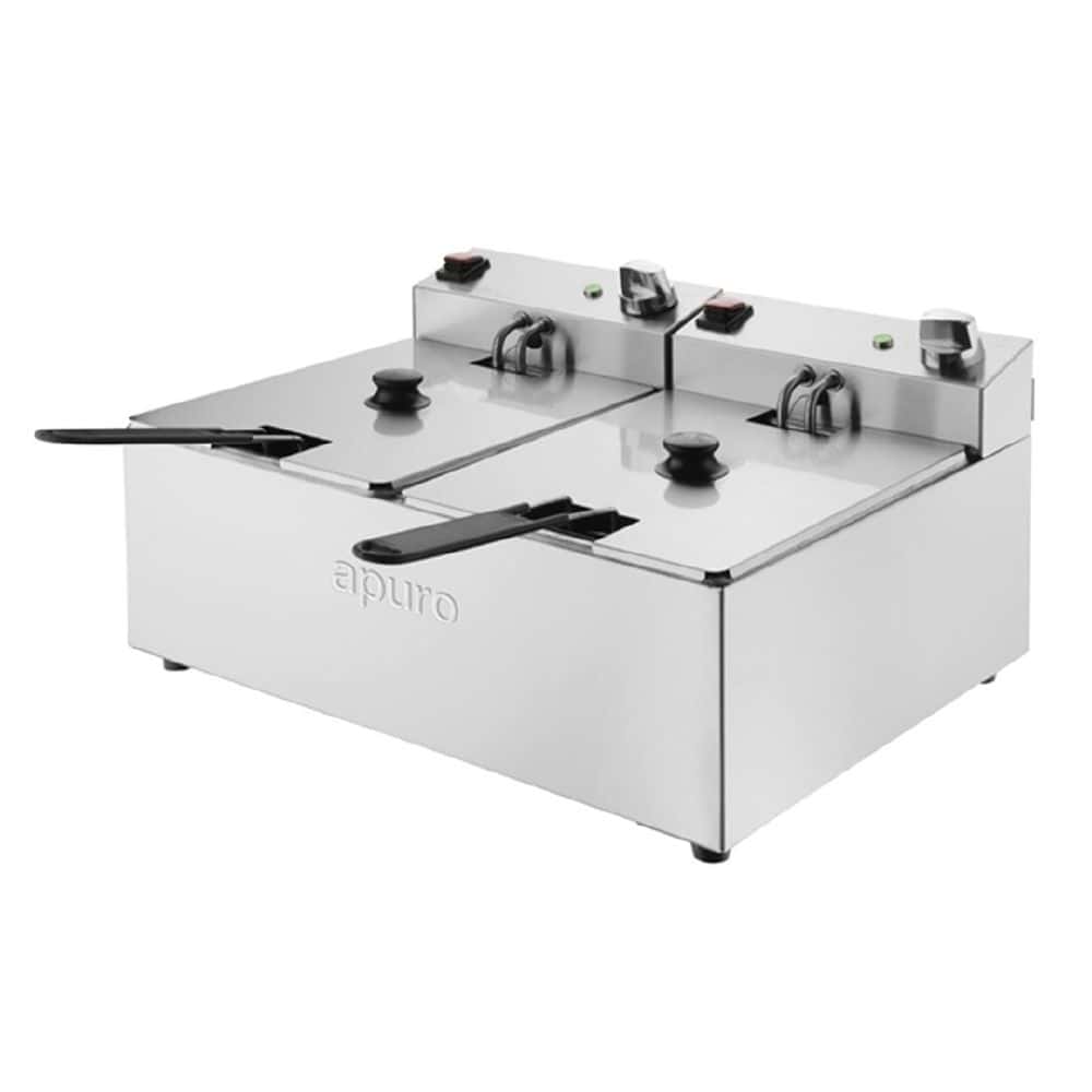 Apuro Double Fryer 2x5000ml 2x2.2kw 2x10amp