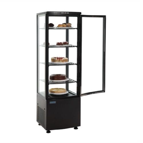 Polar C-Series Energy Efficient Curved Door Display Fridge 235Ltr 220V - Black