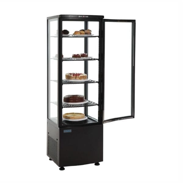 Polar C-Series Energy Efficient Curved Door Display Fridge 235Ltr 220V - Black