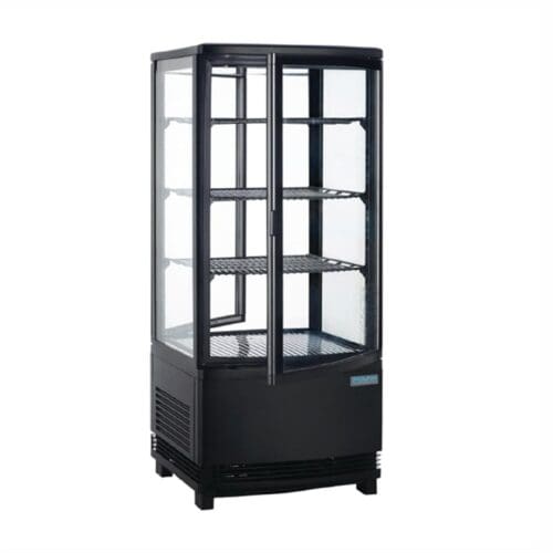 Polar C-Series Energy Efficient Curved Door Display Fridge 86Ltr 220V - Black