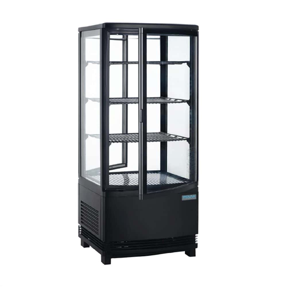 Polar C-Series Energy Efficient Curved Door Display Fridge 86Ltr 220V - Black
