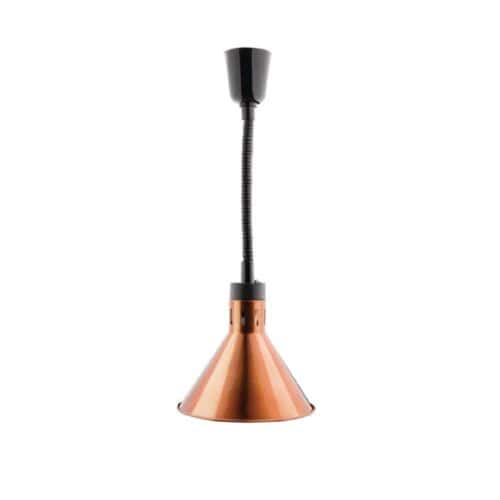 Apuro Retractable Conical Heat Lamps 280mm-1520mm 250w - Copper Finish
