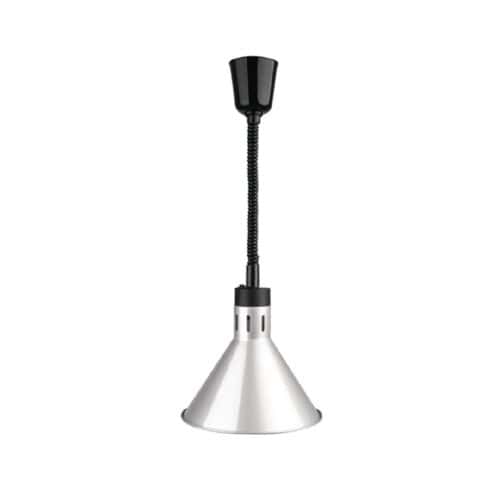 Apuro Retractable Conical Heat Lamps 280mm-1520mm 250w - Silver Finish