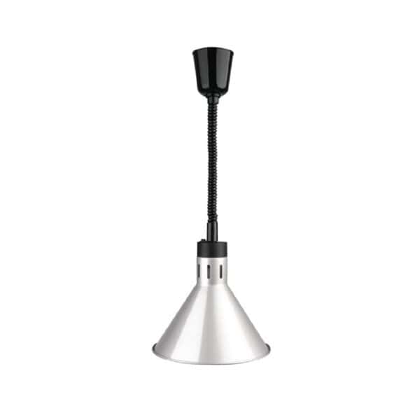 URDY464A Apuro Retractable Conical Heat Lamps 280mm-1520mm 250w - Silver Finish