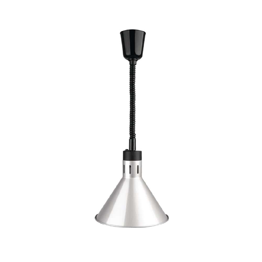 Apuro Retractable Conical Heat Lamps 280mm-1520mm 250w - Silver Finish