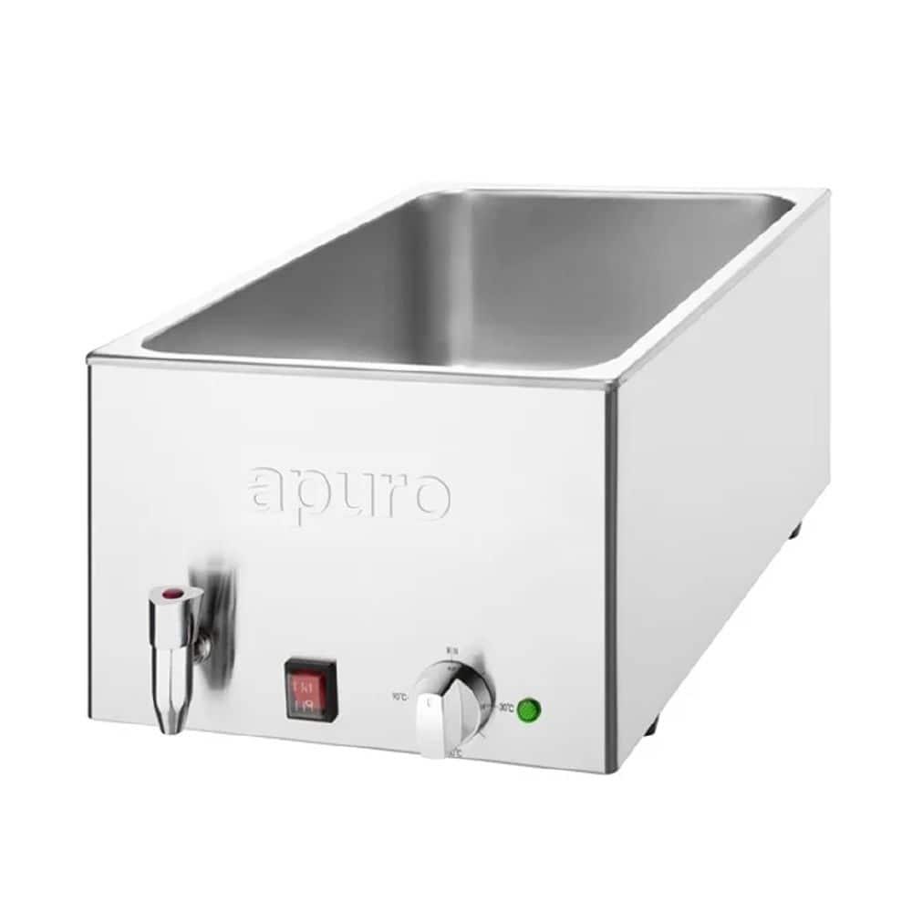 Apuro Bain Marie 21L 1xGN 1/1 with Drain Tap 1.2kw 5.2amp