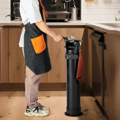 Coffee Knock Box Vertical Black