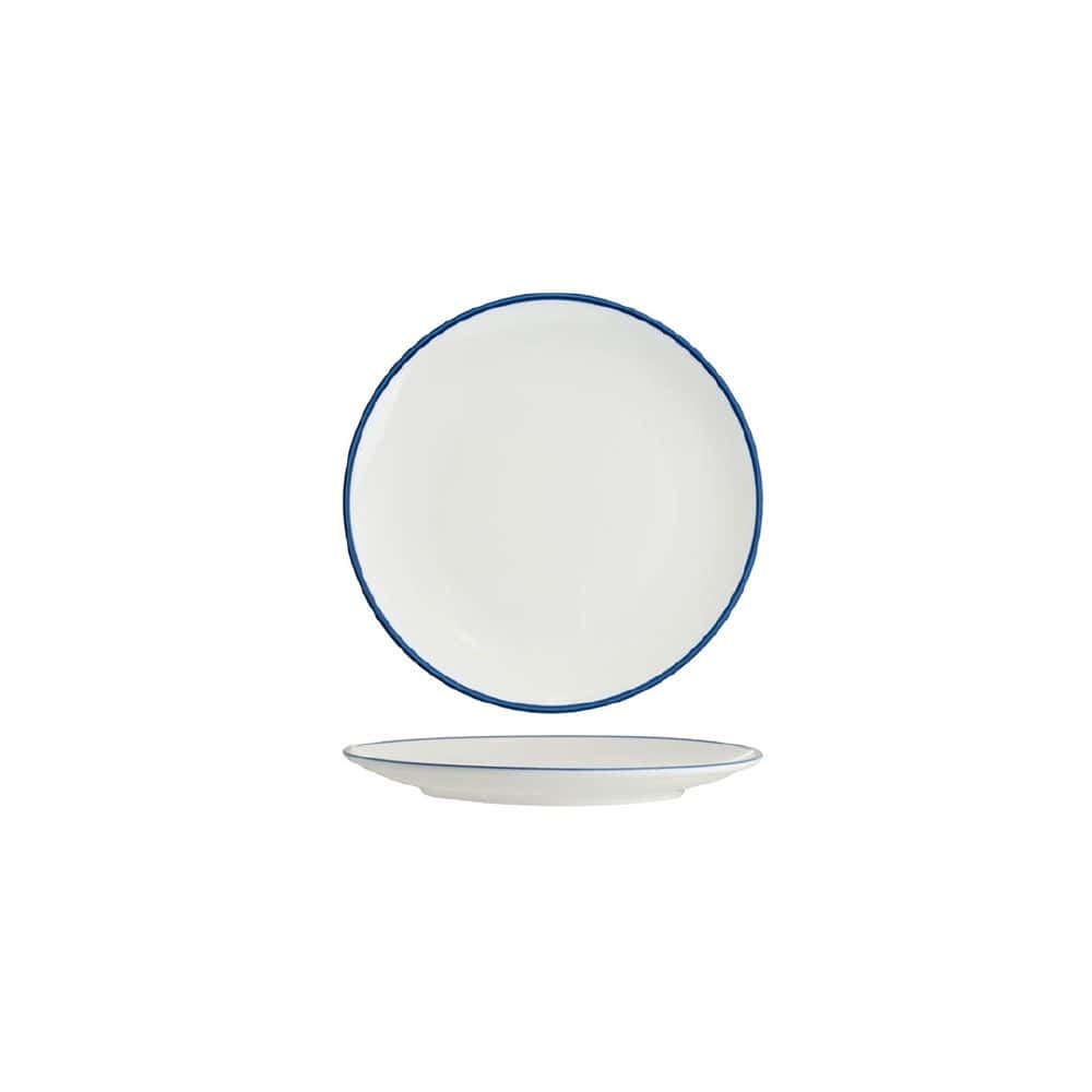 Round Coupe Plate 200mm w/ Royal Blue Rim Core