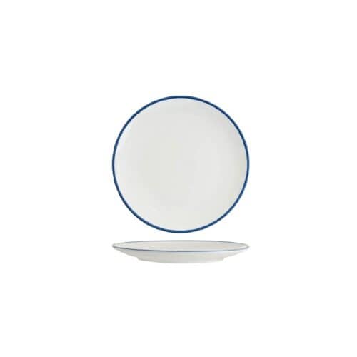 Round Coupe Plate 225mm w/ Royal Blue Rim Core
