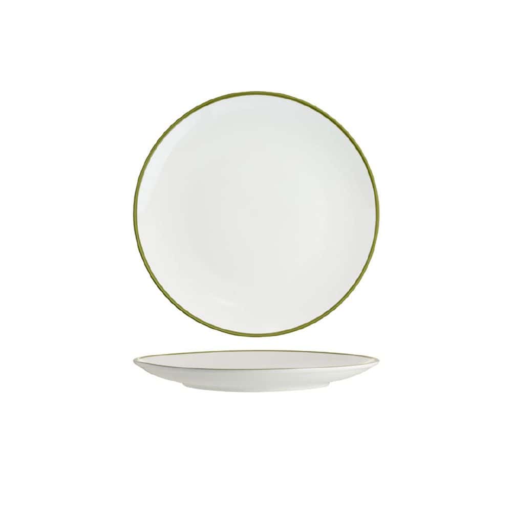 Round Coupe Plate 260mm w/ Olive Green Rim Core