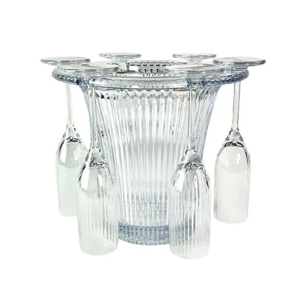 D-Still Bamboo Champagne Bucket 3800ml w/ 6 Flutes Polycarbonate