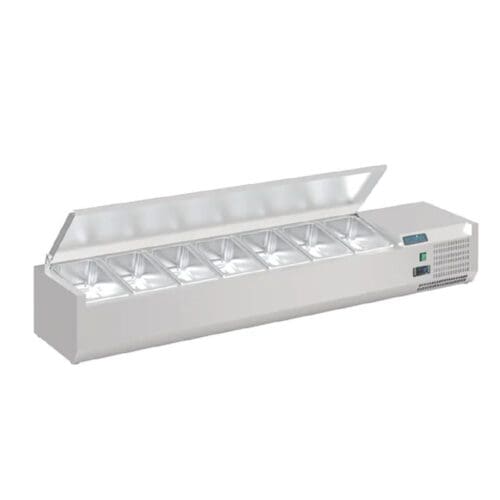 Polar G-Series Countertop Prep Fridge with 7x 1/4GN Hard Stainless Lid