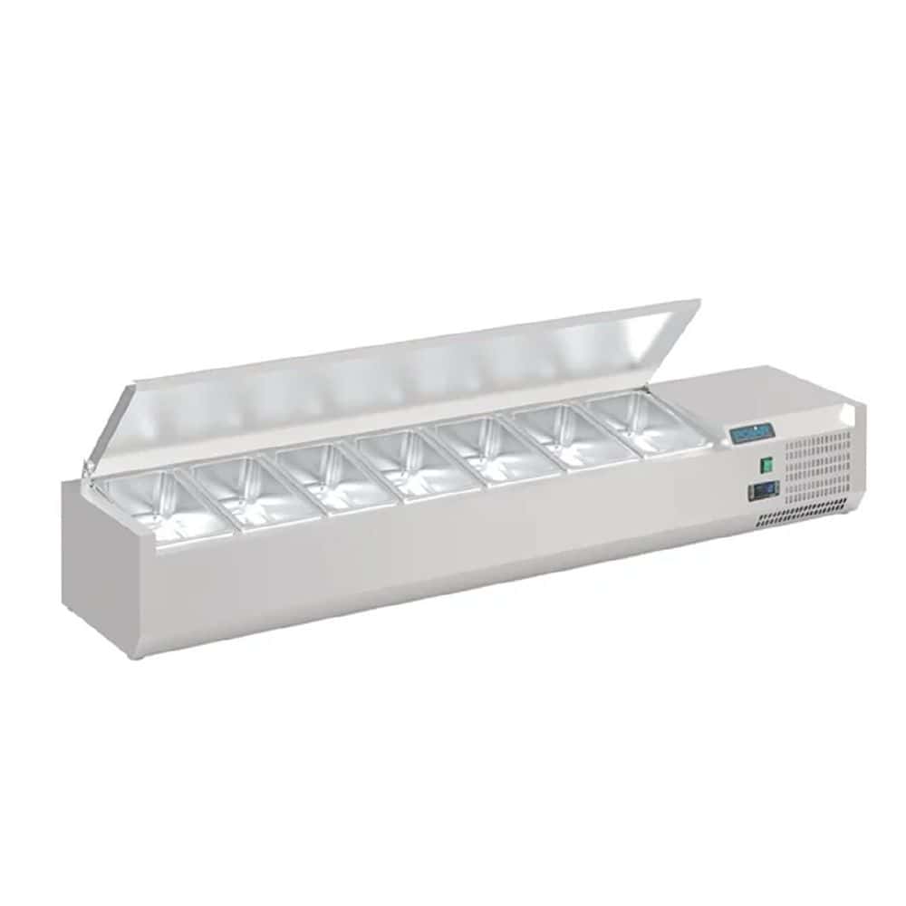Polar G-Series Countertop Prep Fridge with 7x 1/4GN Hard Stainless Lid
