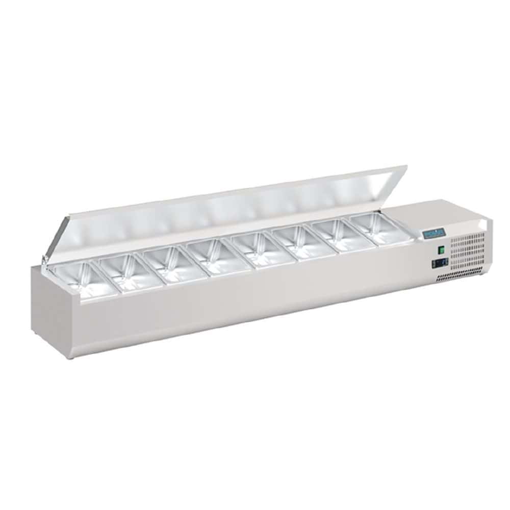 Polar G-Series Countertop Prep Fridge with 8x 1/4GN Hard Stainless Lid
