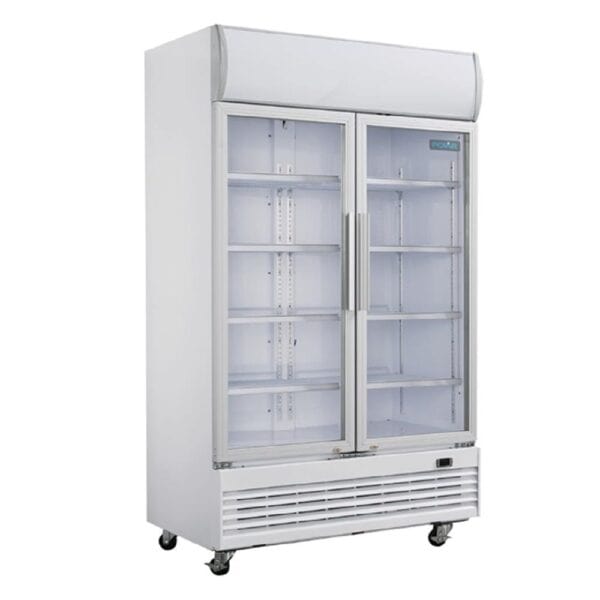 Polar G-Series Upright Display Cooler with Light Box Hinged Door 950Ltr