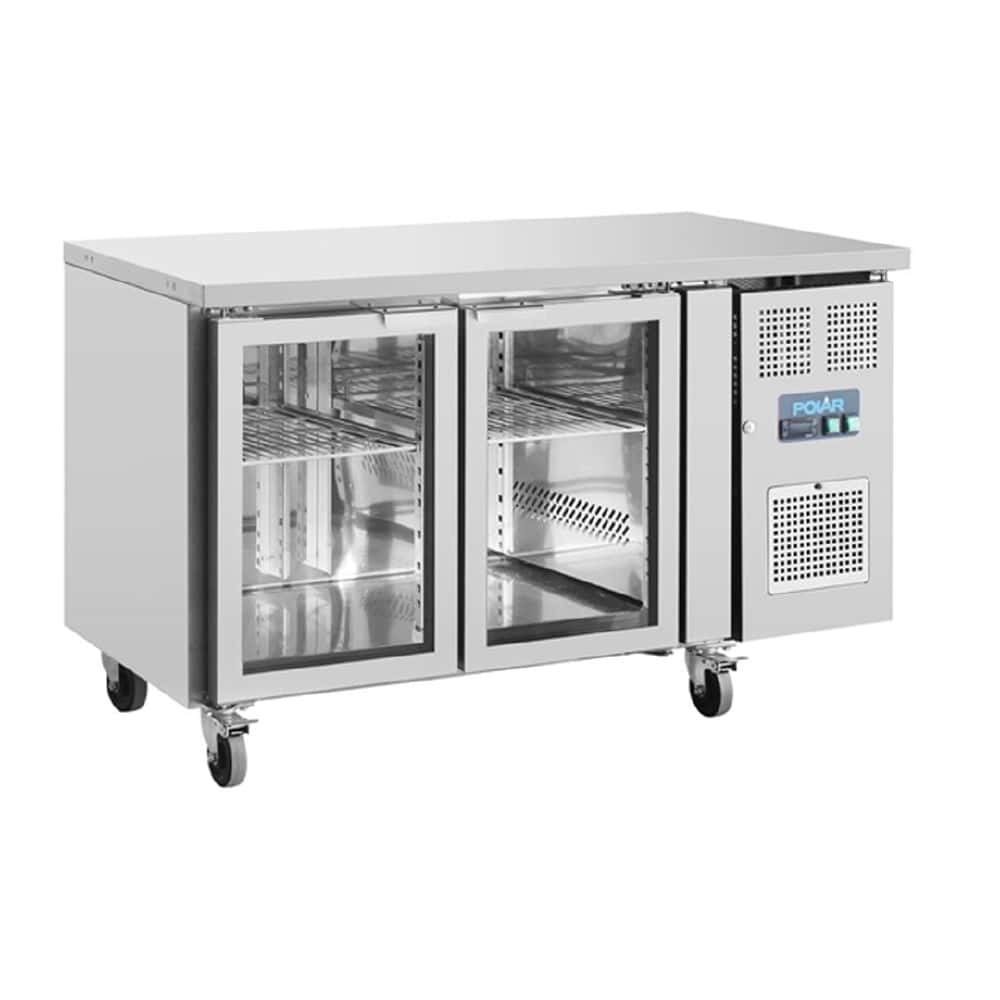 Polar U-Series 2 Door Counter w/ Glass Doors 197L 300W 1.8amp