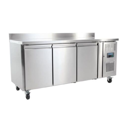 Polar U-Series Triple Door Counter Fridge w/ Upstand 417L 300W 1.8amp