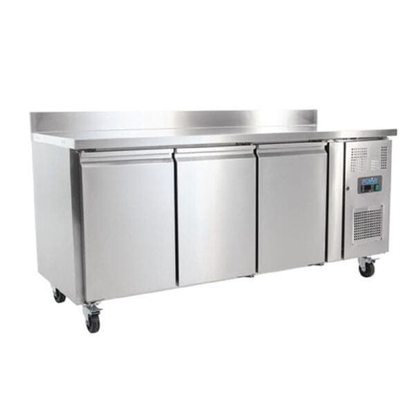 Polar U-Series Triple Door Counter Fridge w/ Upstand 417L 300W 1.8amp
