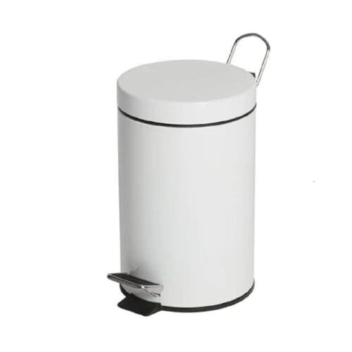 Bin Pedal 3 Litre White Powder Coated