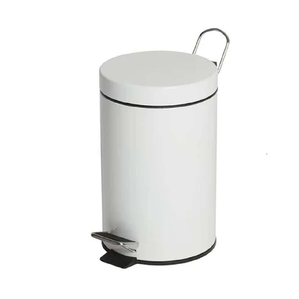 Bin Pedal 3 Litre White Powder Coated