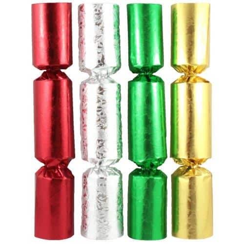 BonBons Foil 203mm (8") Embossed Stars Red/Green/Gold/Silver