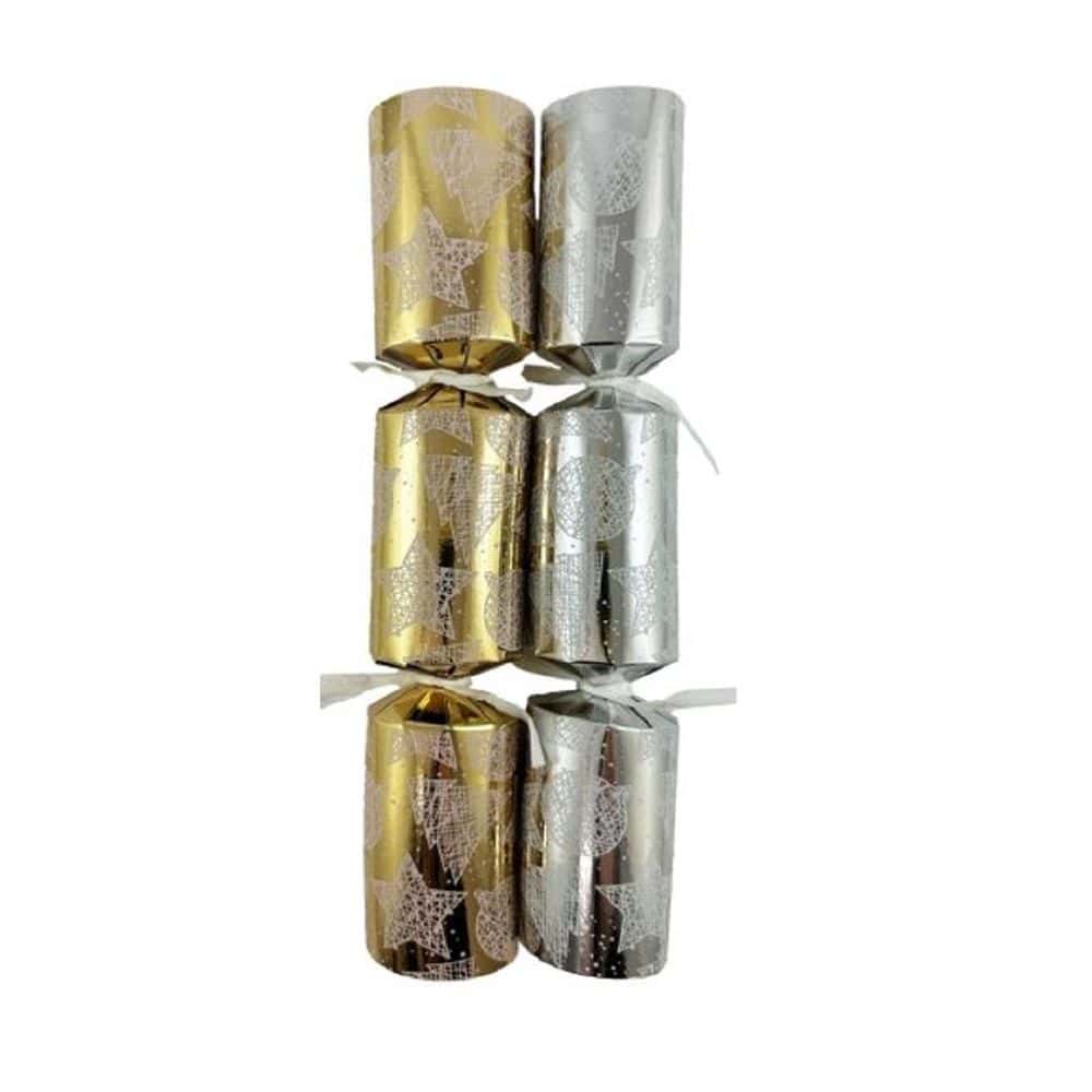 BonBons Foil Board 254mm (10") Gold & Silver w/ Decorations & White Raffia Ties
