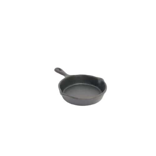 Skillet Round Plain 100mm with Wood Tray