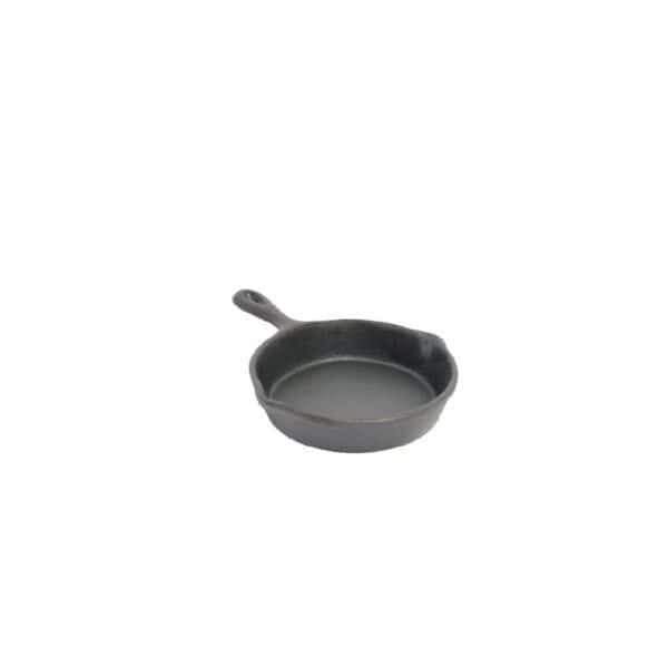Skillet Round Plain 100mm with Wood Tray