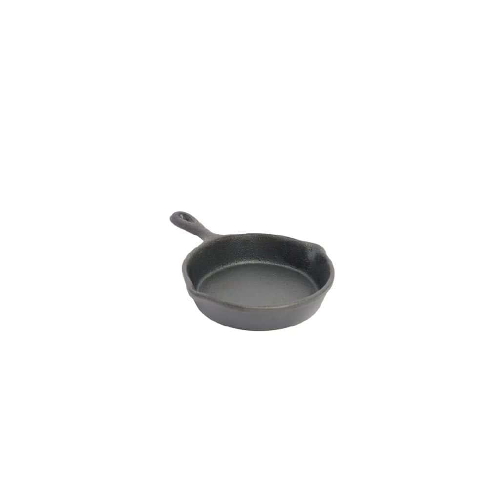 Skillet Round Plain 100mm with Wood Tray