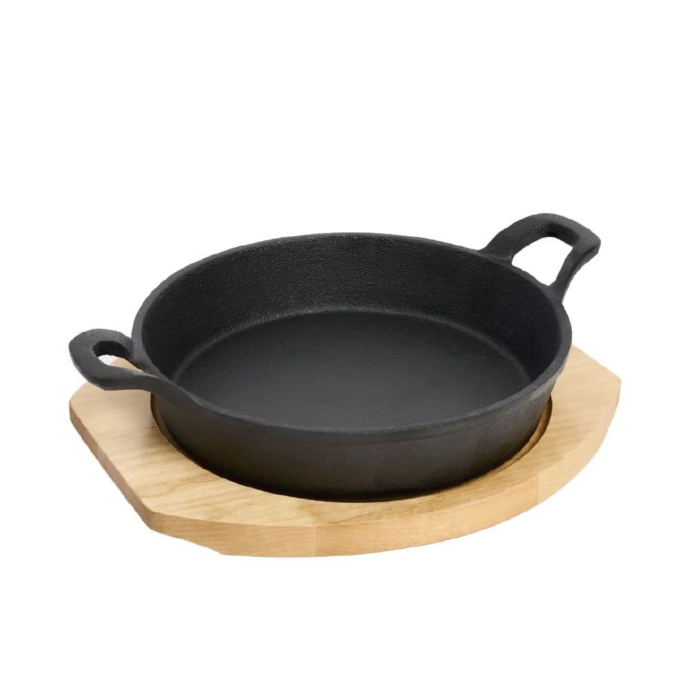 Round Gratin with Wood Tray 200mm