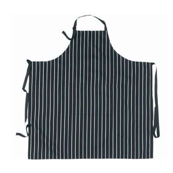 Apron Bin Blue and White Strip With Pocket