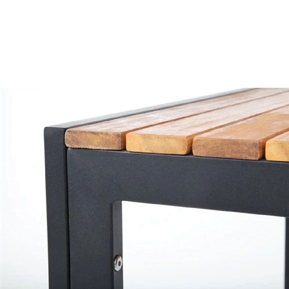 Square Table 800x800mm Steel & Acacia Bolero
