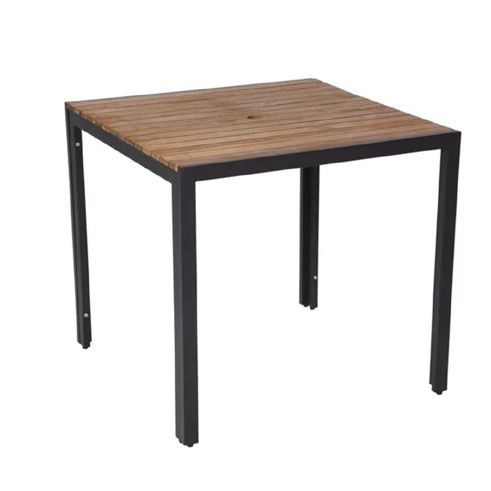 Square Table 800x800mm Steel & Acacia Bolero