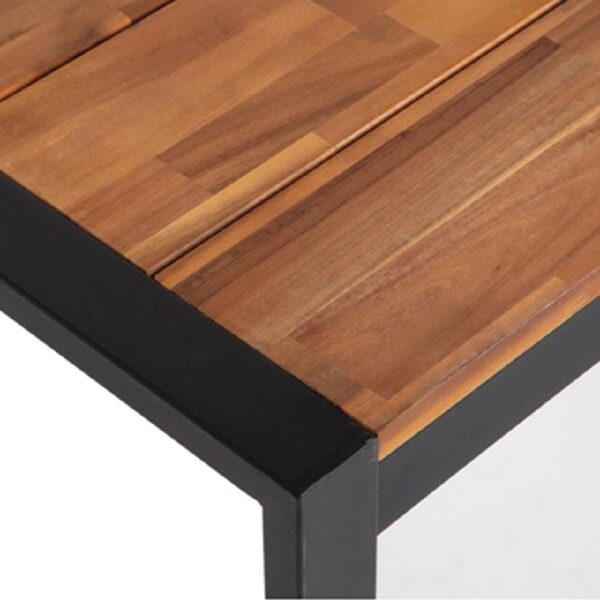 Rectangular Industrial Table Steel & Acacia 1800x900mm Bolero