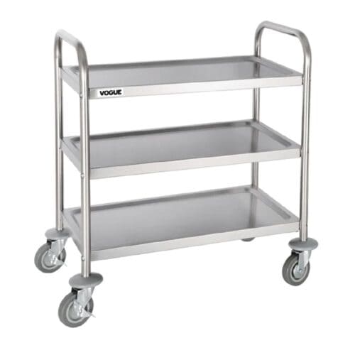 Trolley 3 Tier 825x710x405mm S/S Vogue