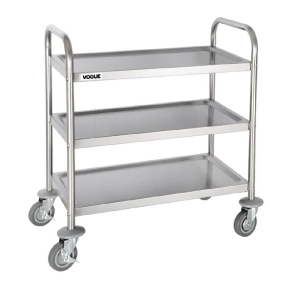Trolley 3 Tier 825x710x405mm S/S Vogue