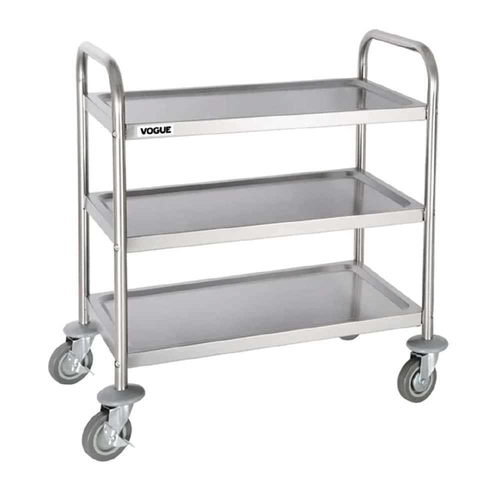Trolley 3 Tier 825x710x405mm S/S Vogue