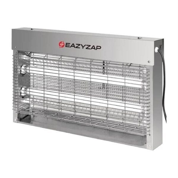 Eazyzap Bug Zapper Brushed S/S w/ 2x 10W Bulb 20W, 10Amp