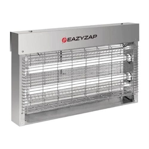Eazyzap Bug Zapper Brushed S/S w/ 2x 10W Bulb 20W, 10Amp