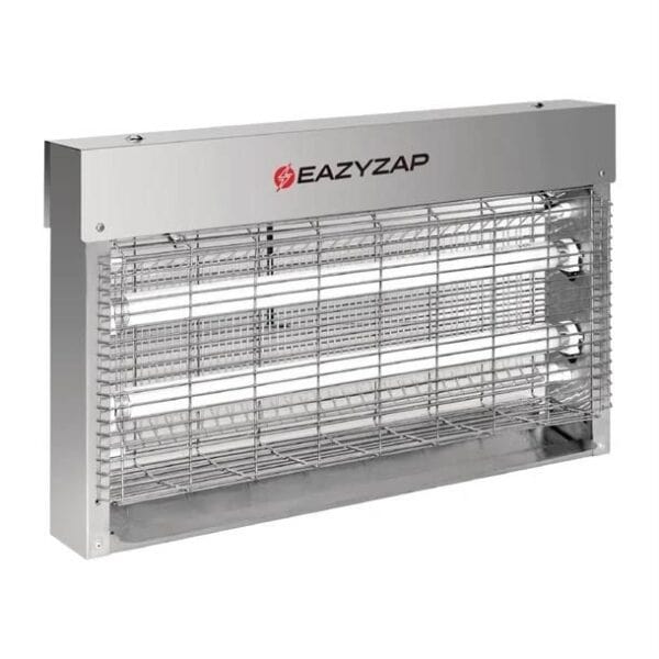 Eazyzap Bug Zapper Brushed S/S w/ 2x 10W Bulb 20W, 10Amp