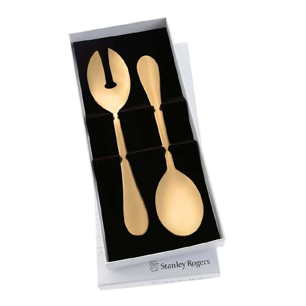 Stanley Rogers Salad Server 2 Piece Set Albany - Champagne Gold