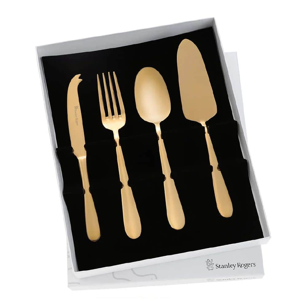 Stanley Rogers Hostess 4 Piece Set Albany - Champagne Gold