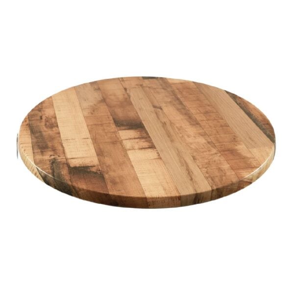 FL12811772208 Werzalit Table Top Round 700mm Duratop - Rustic Kansas