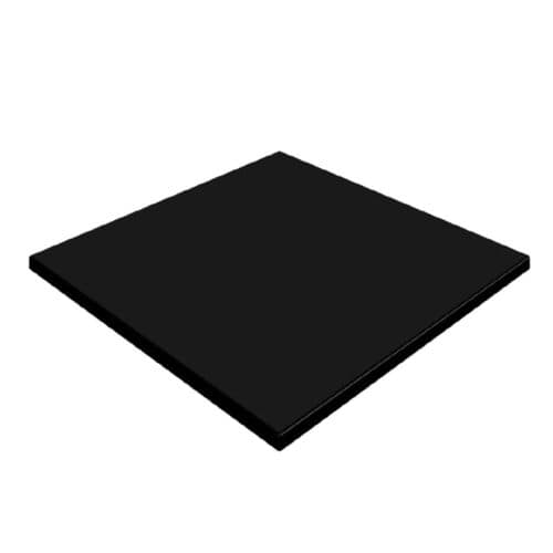 Werzalit Table Top Square 800mm Duratop - Black